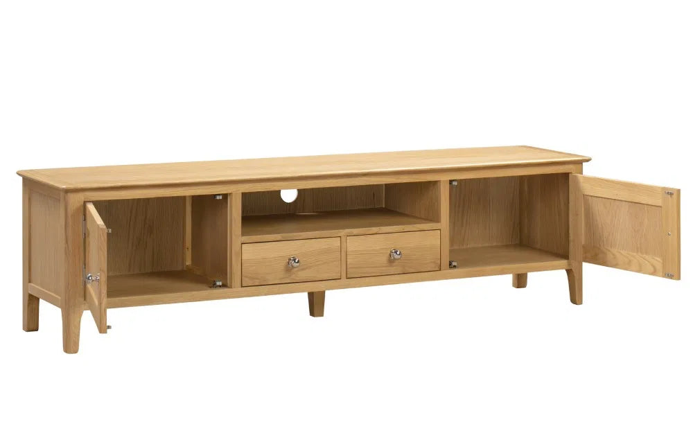 Millbrook Solid Oak Wood Widescreen TV Unit